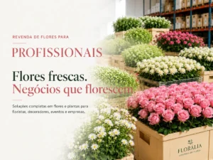 Fornecedor de flores frescas para floristas, decoradores e profissionais de eventos