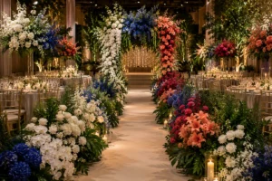 Flores premium para decoração de casamento