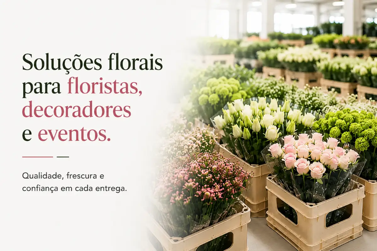 Fornecedor de flores para floristas e decoradores