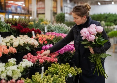 Flores frescas para floristas e decoração de eventos