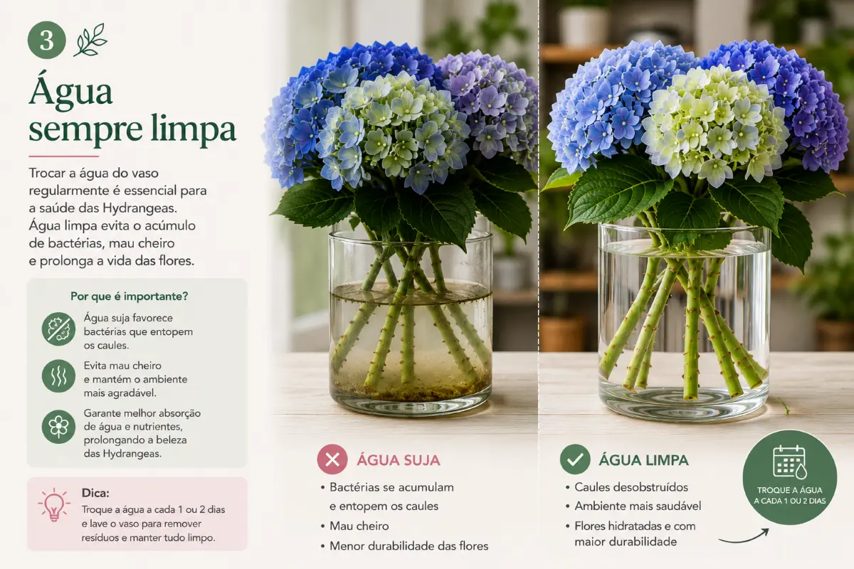 Porque Deve Trocar a Água das Hydrangeas Regularmente | Florália