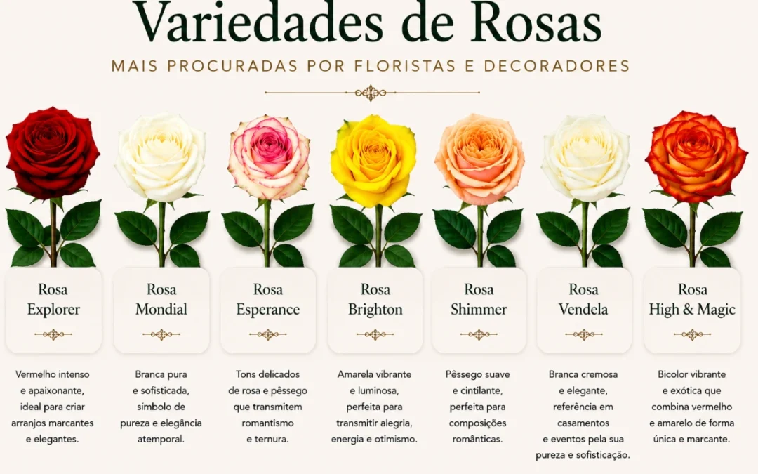 Variedades de Rosas Mais Procuradas por Floristas e Decoradores